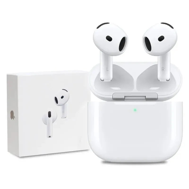 White AirPods Pro 4 with ANC | Wireless Bluetooth Earbuds | HD Sound | Touch Control